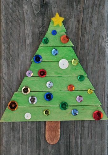101 Days of Christmas: Popsicle Stick Christmas Tree