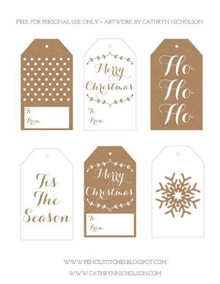 101 Days of Christmas: Printable Gift Tags Roundup