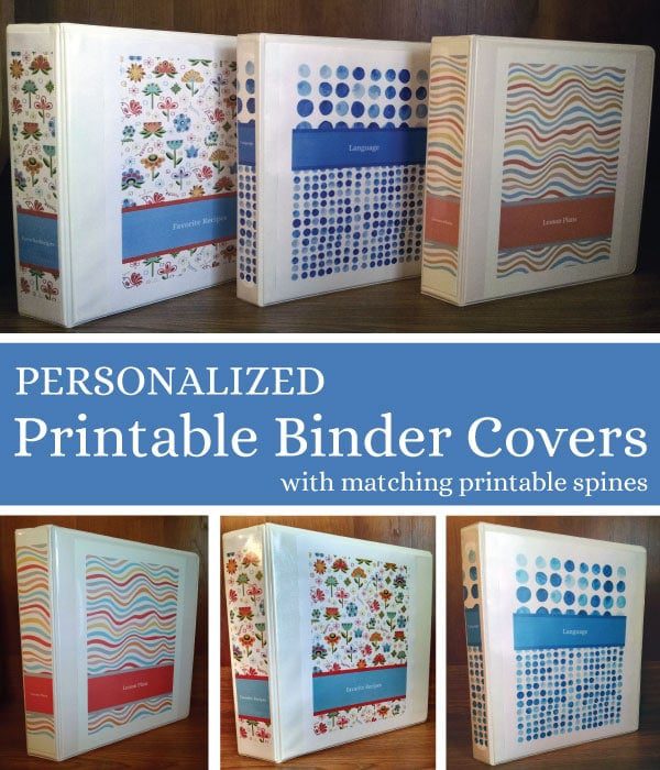 Free personalized printable binder covers Life Your Way