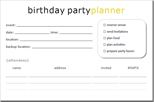 Plan Your Next Birthday Party With This Free Printable Life Your Way