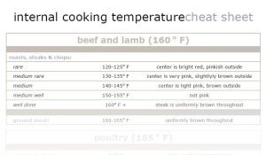 Read more about the article Internal Cooking Temperature Cheat Sheet