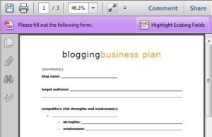 Read more about the article Free Blogging Business Plan Printable