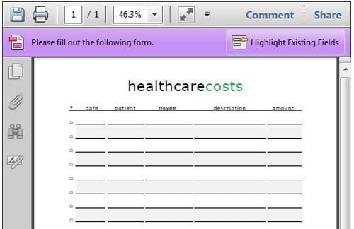 tracking healthcare costs