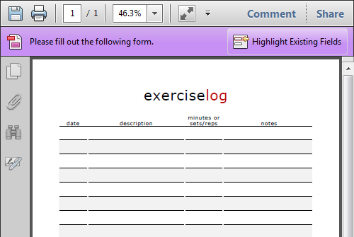 free-printable-exercise-log-sheets