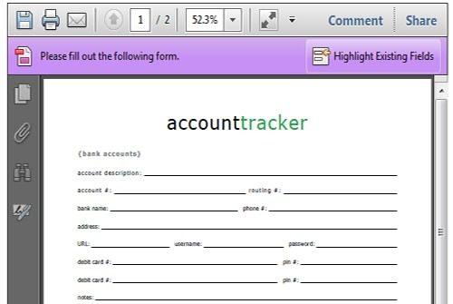 free account tracker