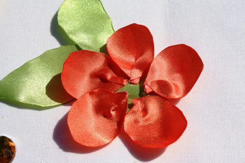 How To Make A Satin Flower. DIY Nine Petal Satin Flower. 