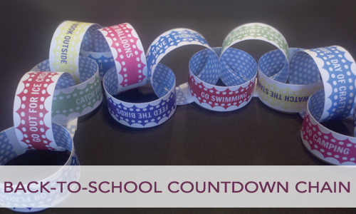 Printable Back-to-School Countdown Chain