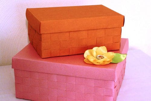 How to make woven paper boxes