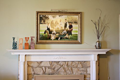 step by step mantle decorating