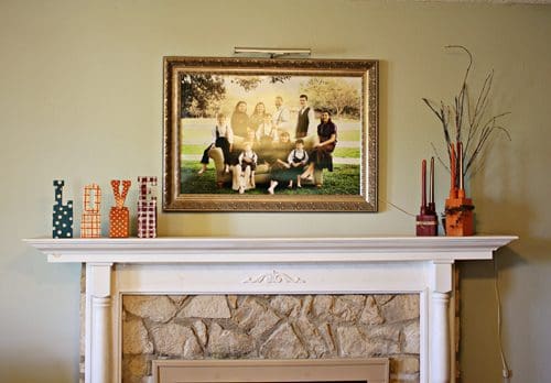 step by step mantle decorating