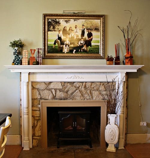 Step by step mantle decoration