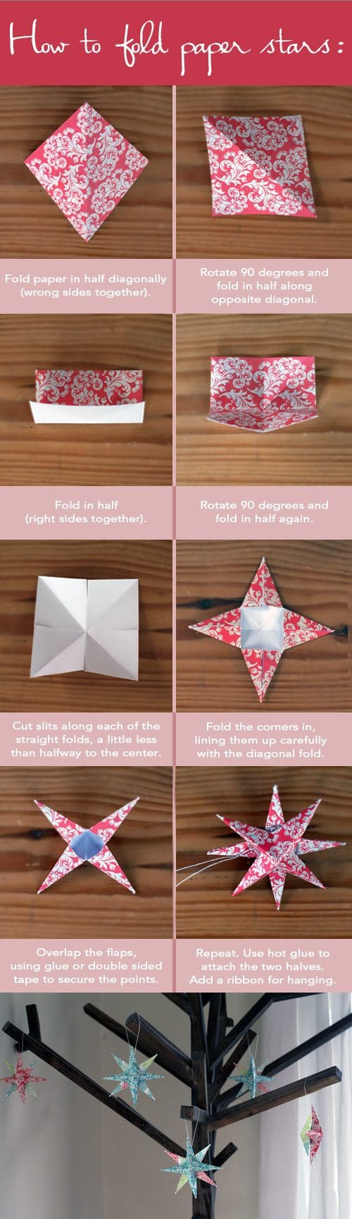 How to Fold Paper Stars