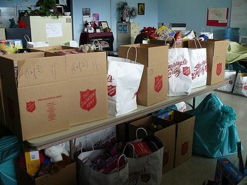 Salvation Army Christmas donations