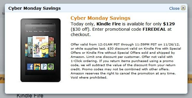 You are currently viewing Hot Cyber Monday Deals at Amazon.com {Kindle Fire $129}