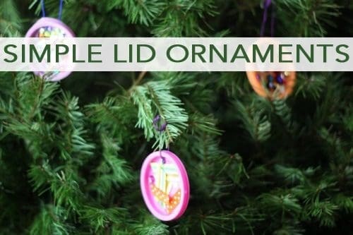 101 Days of Christmas: Simple Lid Ornaments