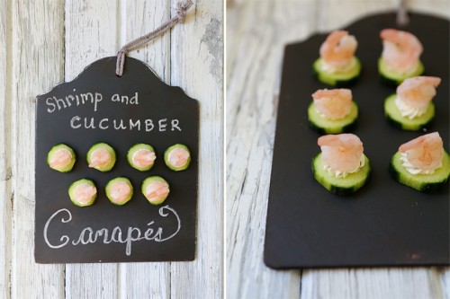 Shrimp and Cucumber Canapes #recipe #appetizer from Food.YourWay.net