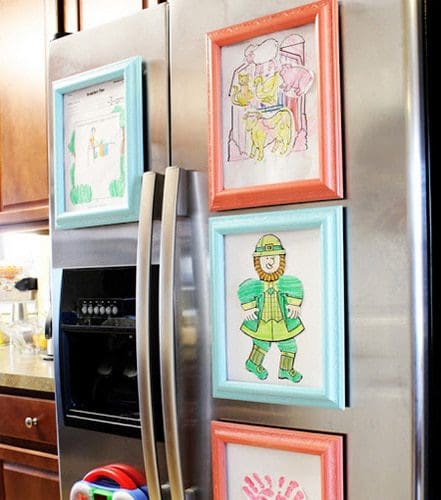 Artwork on refrigerator