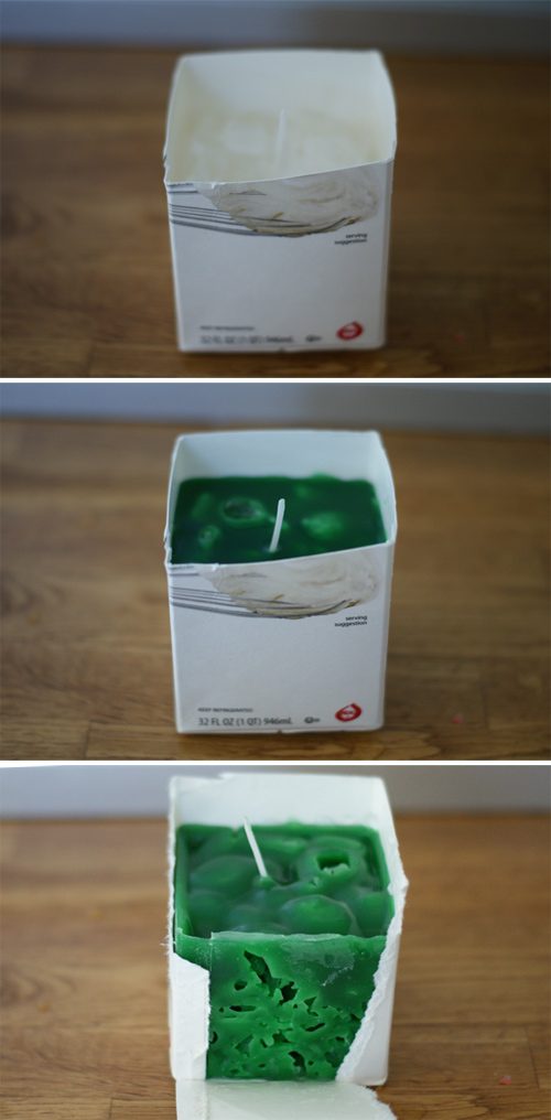 Milk Carton Ice Candles {101 Days of Christmas at lifeyourway.net}