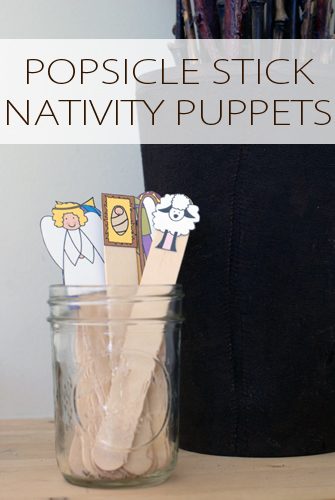 Popsicle Stick Nativity Puppets {101 Days of Christmas at lifeyourway.net}