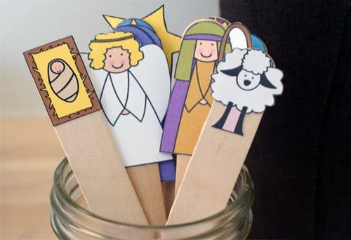 Popsicle Stick Nativity Puppets {101 Days of Christmas at lifeyourway.net}