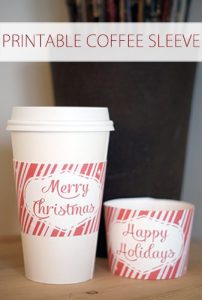 Read more about the article 101 Days of Christmas: Printable Coffee Sleeves