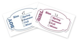 Printable Labels for Kids' Clothing Bins