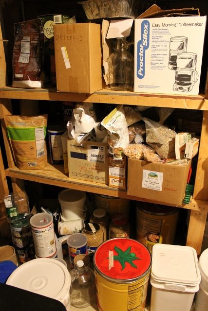 Basement bulk food storage