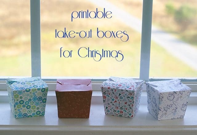 You are currently viewing Printable take-out boxes {101 Days of Christmas}