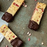 Chocolate Dipped Peppermint Shortbread