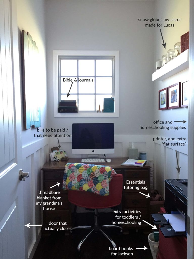 Anatomy of a tiny {closet-sized} office