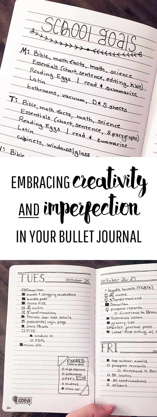 Embracing creativity AND imperfection in your bullet journal