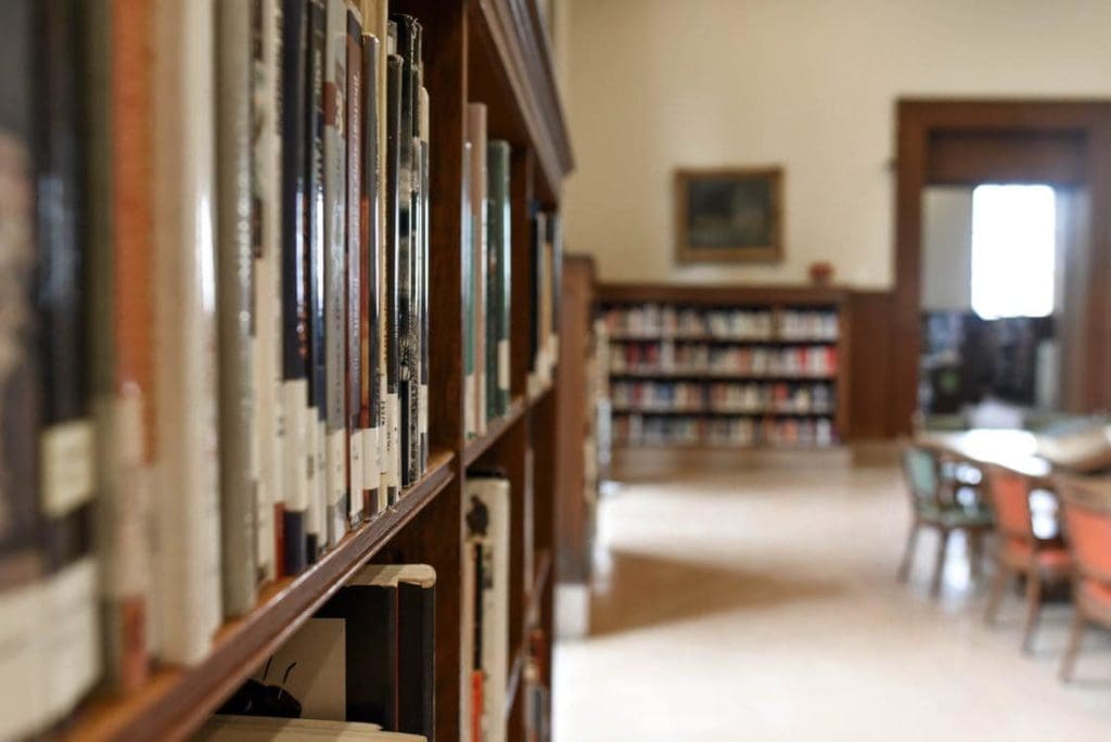 bookshelf at library