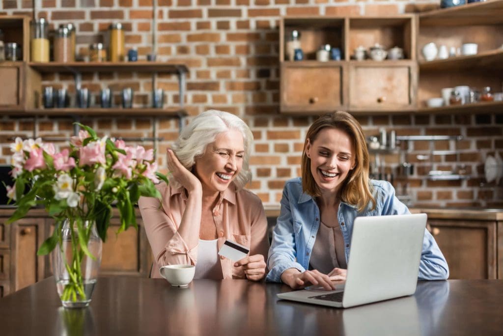 bride mother shopping online