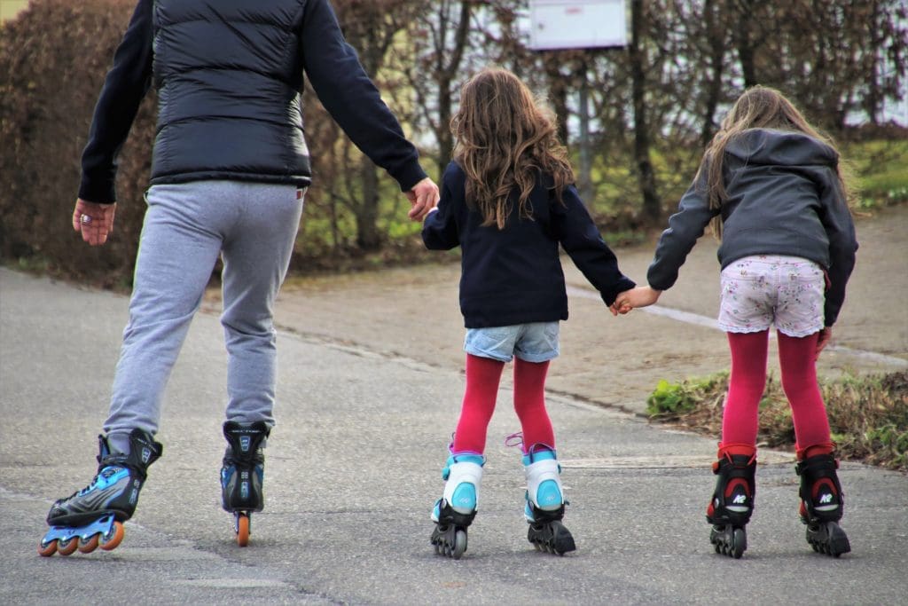 Family skating