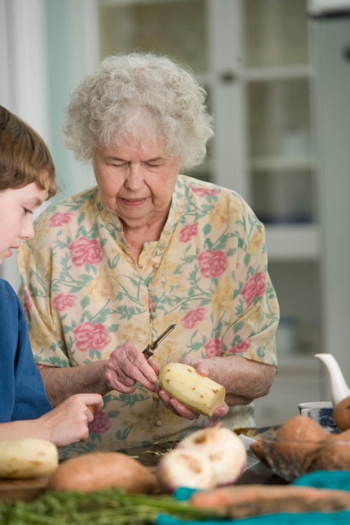 Child helping