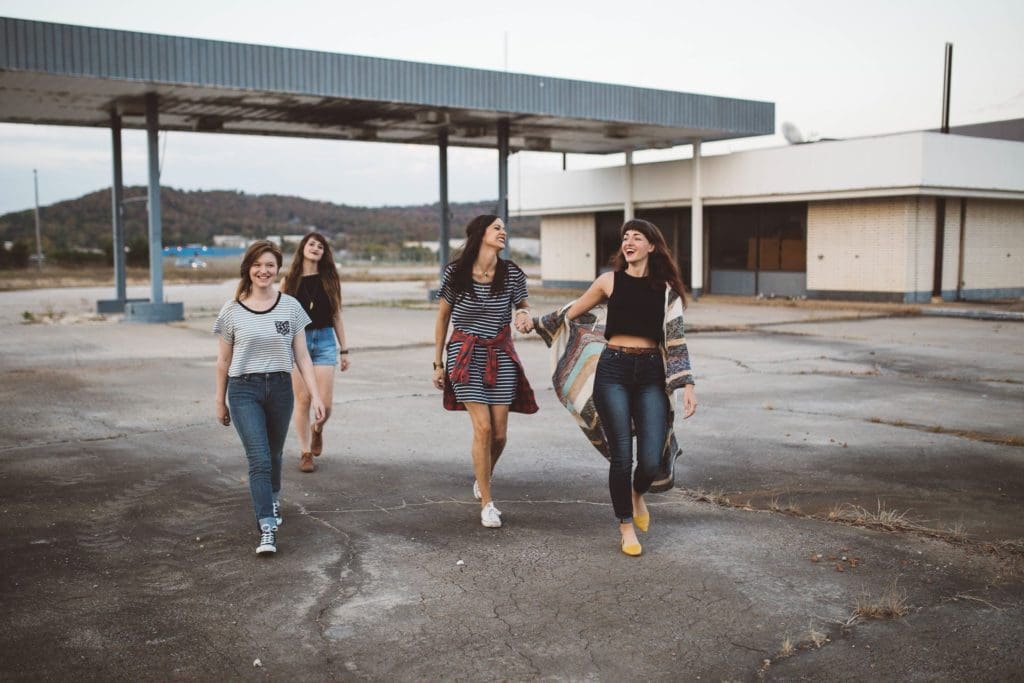 Friends walking