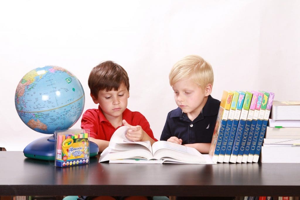 Boys reading