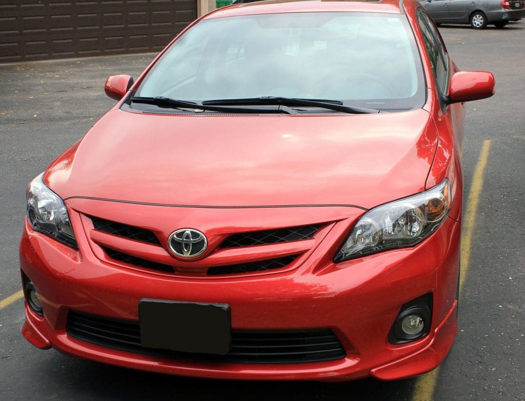 Red Toyota car