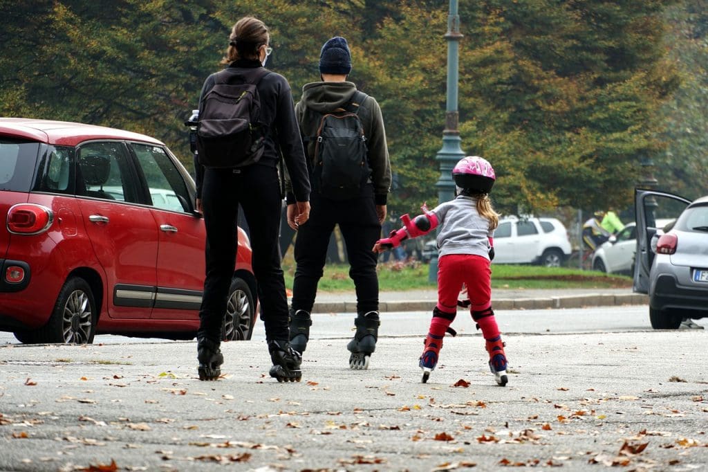 Family skating