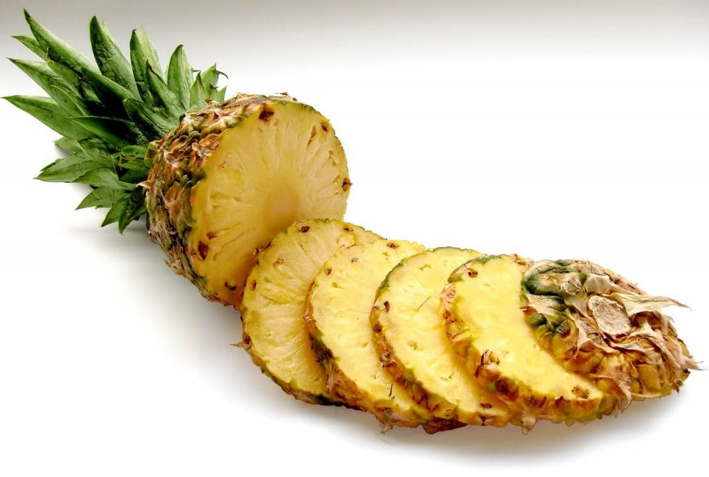 Sliced pineapple