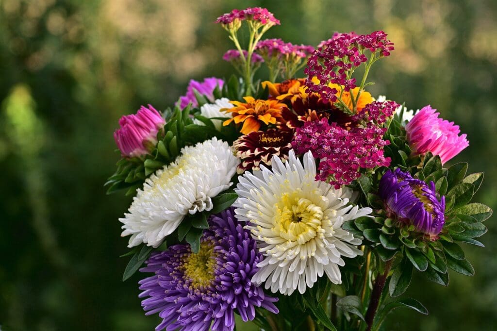 Flower bouquet outside