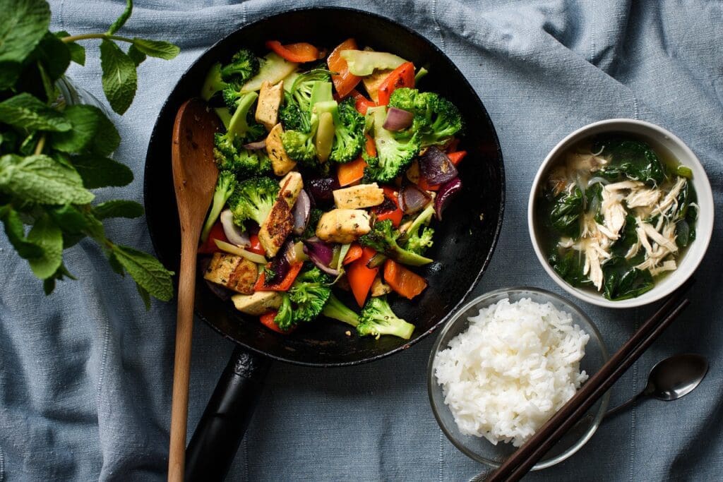 Tofu and vegies