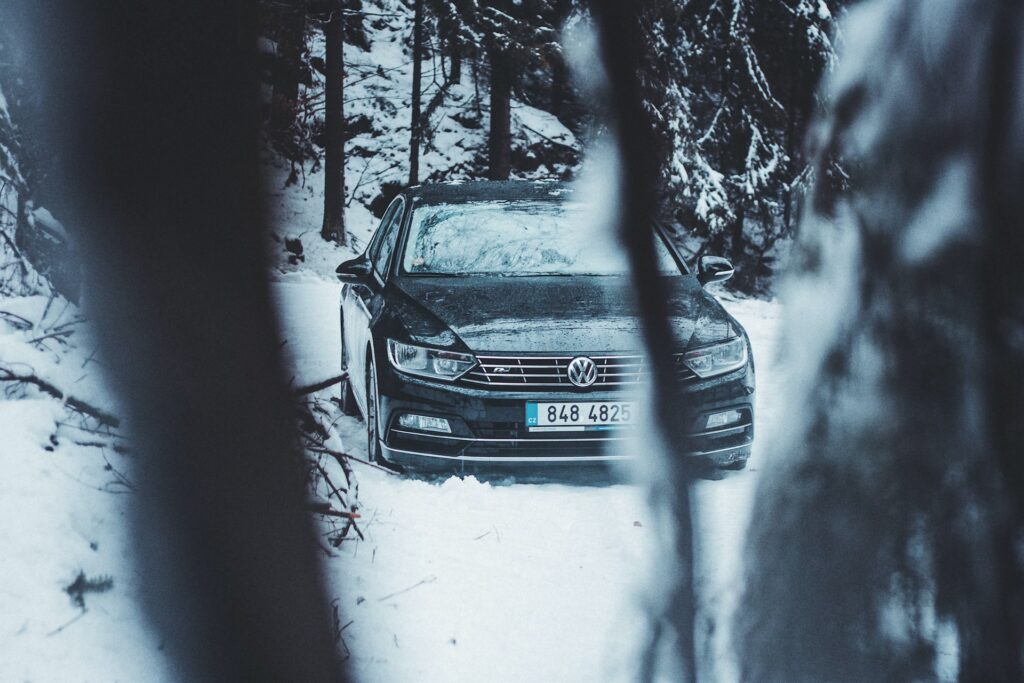 car in snow