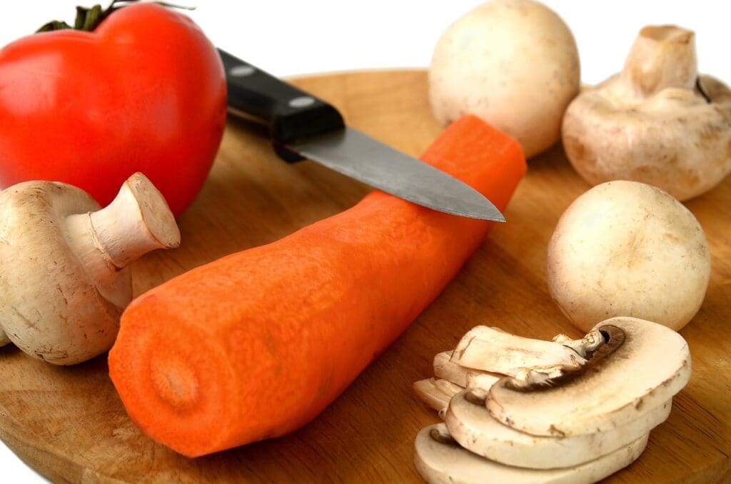 Cutting Board and knife