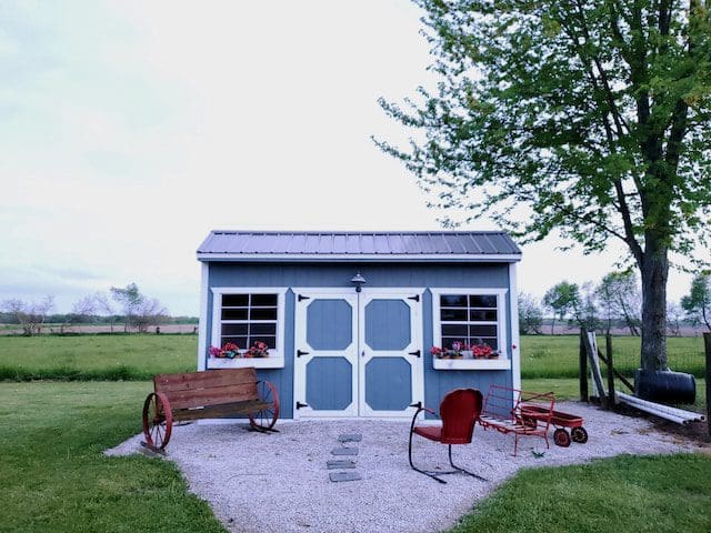 Blue shed