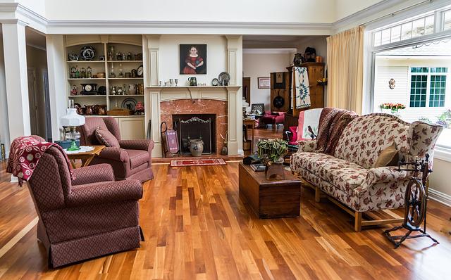 living room Wood flooring 