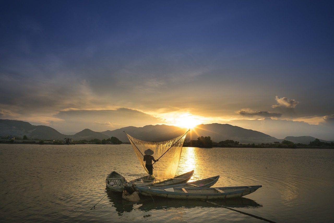 Sunset in Mekong Delta