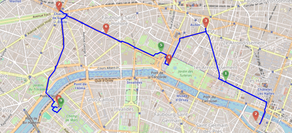 Paris itinerary