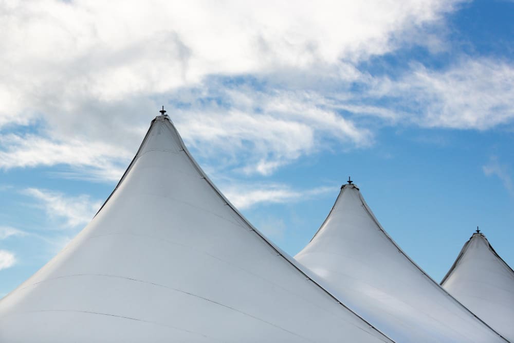White tent tops